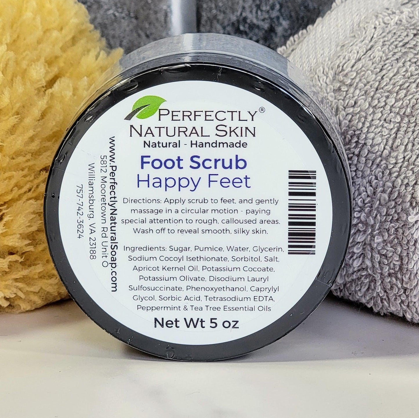 Happy Feet Foaming Scrub, 5 oz-Hands & Feet-Perfectly Natural Soap