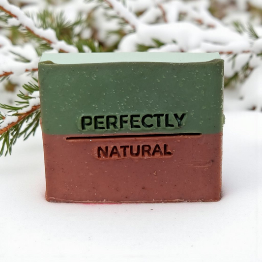 Holly Jolly Handmade Natural Soap Bar, 4 oz Seasonal-Bar Soap-Perfectly Natural Soap