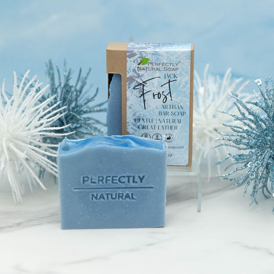 Jack Frost Natural Handmade Bar Soap, 4 oz - Seasonal-Bar Soap-Perfectly Natural Soap