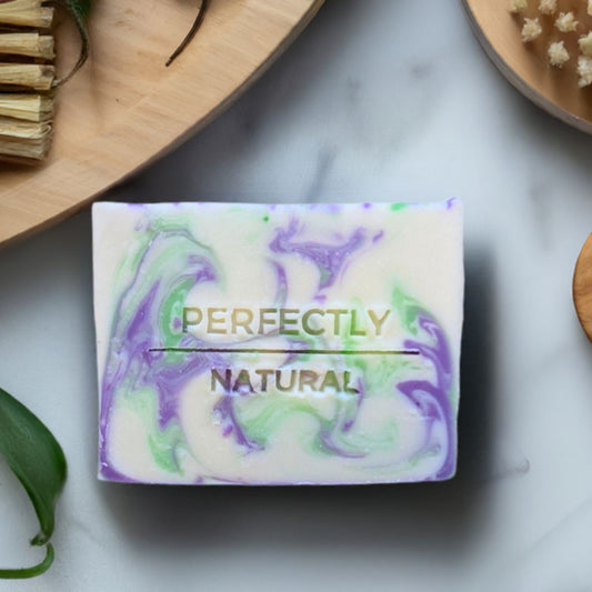 Lavender Mint Handmade Natural Soap Bar, 4 oz-Bar Soap-Perfectly Natural Soap