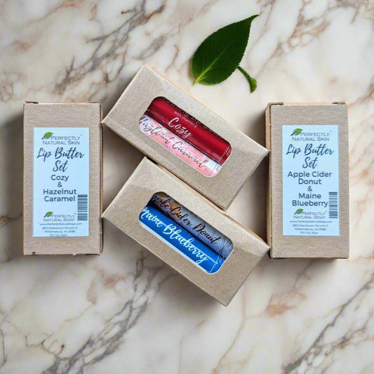 Lip Butter 2 Stick Sets - Choice of Scent-Lip Balm-Perfectly Natural Soap