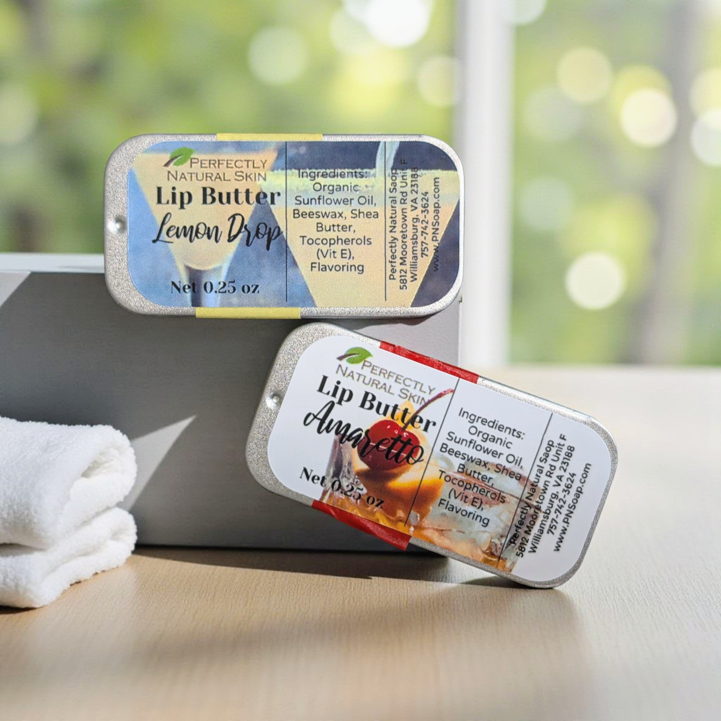 Lip Butter Cocktail Flavors Vintage Tins - Choice-Lip Balm-Perfectly Natural Soap