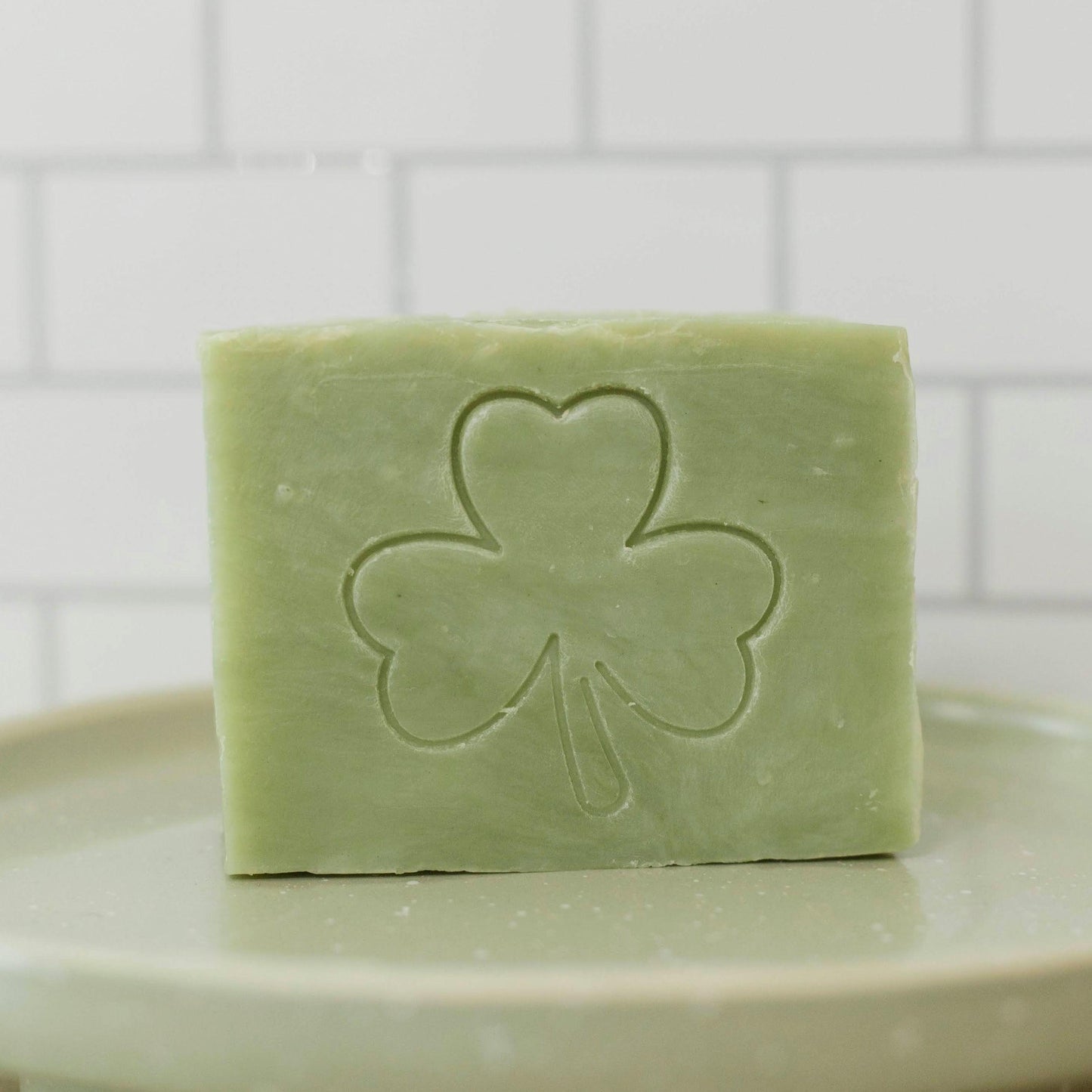 Lucky Clover Handmade Natural Soap Bar, 4 oz - Seasonal-Bar Soap-Perfectly Natural Soap