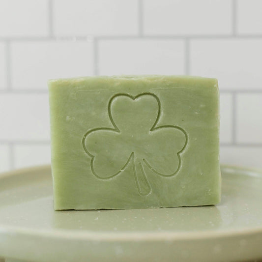 Lucky Clover Handmade Natural Soap Bar, 4 oz - Seasonal-Bar Soap-Perfectly Natural Soap