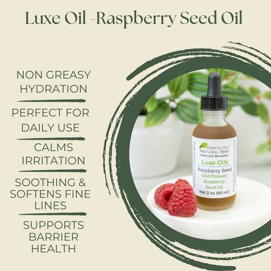 Luxe Oil -Raspberry Seed Oil - 2 oz-Facial Care-Perfectly Natural Soap