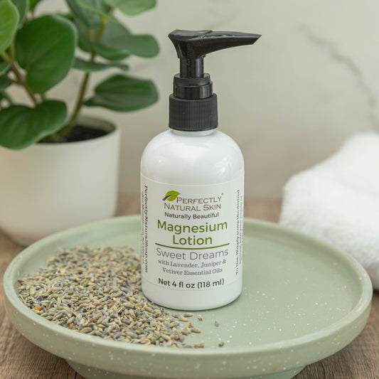 Magnesium Lotion - Sweet Dreams, 4 oz-Lotions-Perfectly Natural Soap