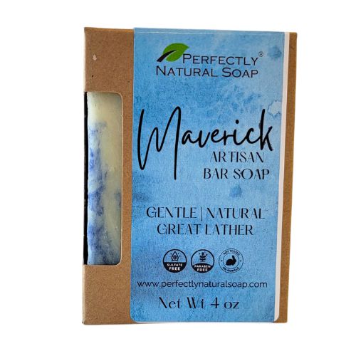 Maverick Natural Handmade Natural Soap Bar, 4 oz-Bar Soap-Perfectly Natural Soap