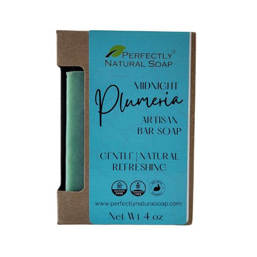 Midnight Plumeria Handmade Natural Soap Bar, 4 oz - Seasonal-Bar Soap-Perfectly Natural Soap