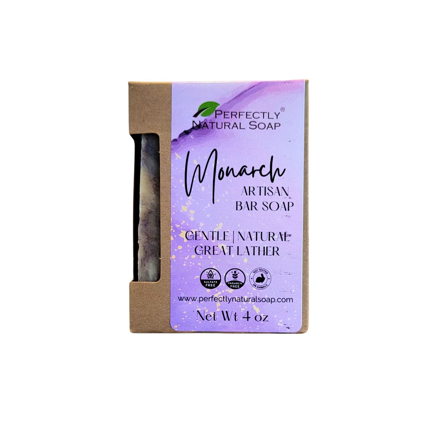 Monarch Handmade Natural Soap Bar, 4 oz-Bar Soap-Perfectly Natural Soap
