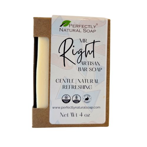Mr Right Handmade Natural Soap Bar, 4 oz-Bar Soap-Perfectly Natural Soap