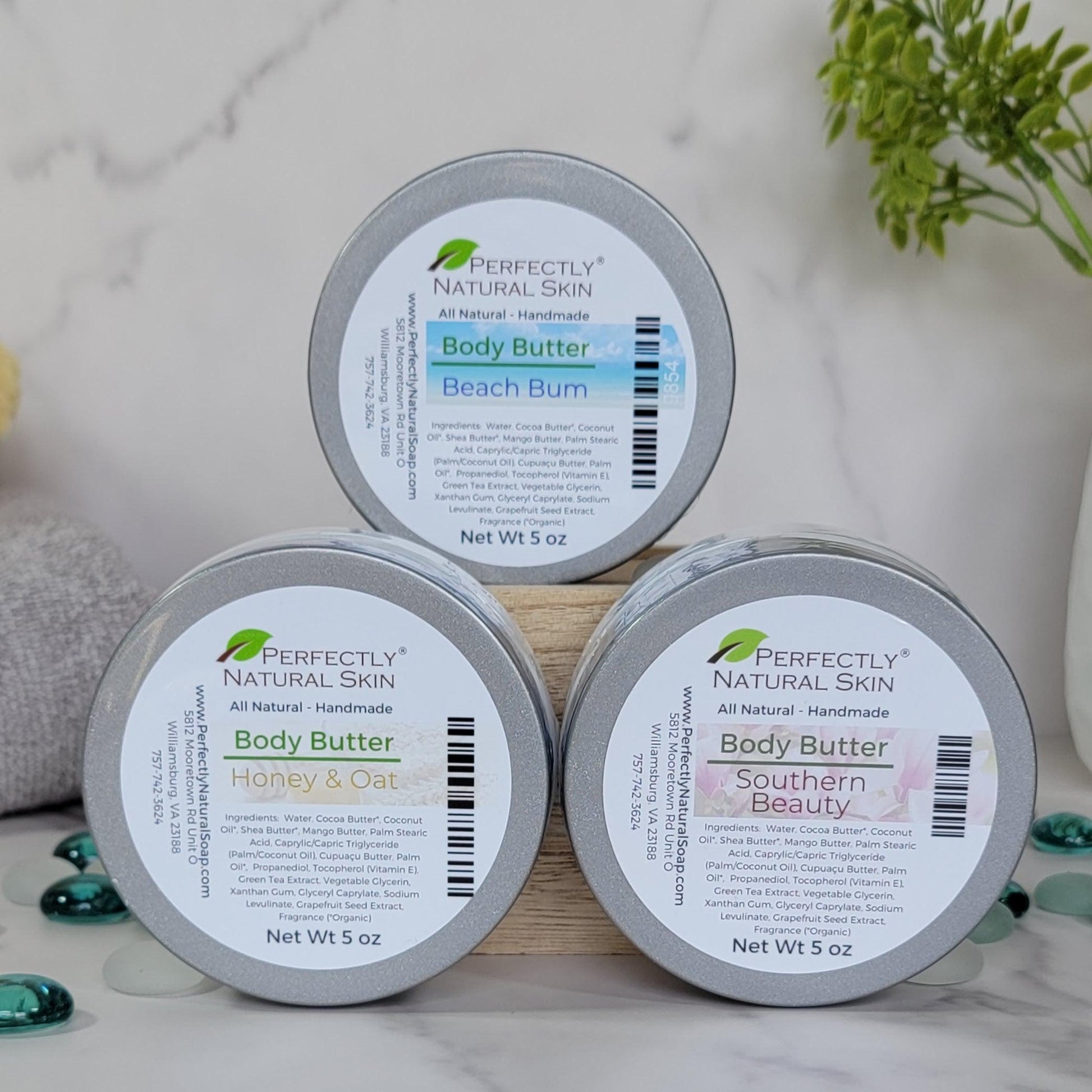 Natural Body Butter - Choice of Scent, 5oz-Body Butter-Perfectly Natural Soap