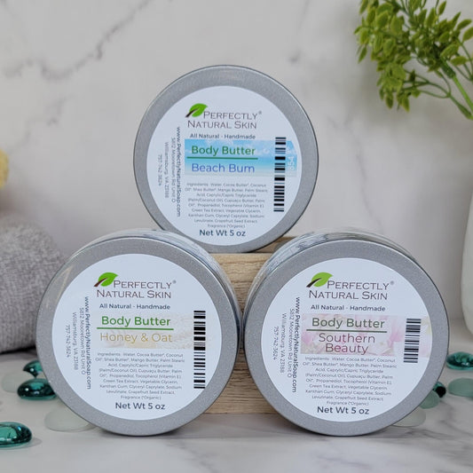 Natural Body Butter - Choice of Scent, 5oz-Body Butter-Perfectly Natural Soap