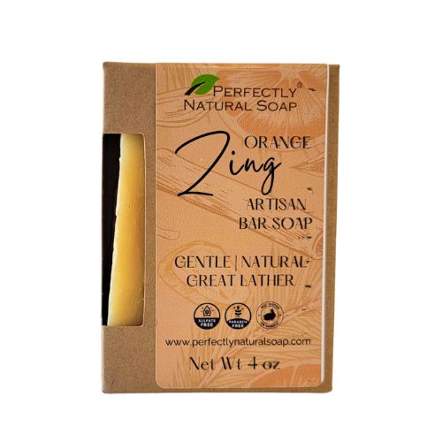 Orange Zing Handmade Natural Soap Bar, 4 oz-Bar Soap-Perfectly Natural Soap