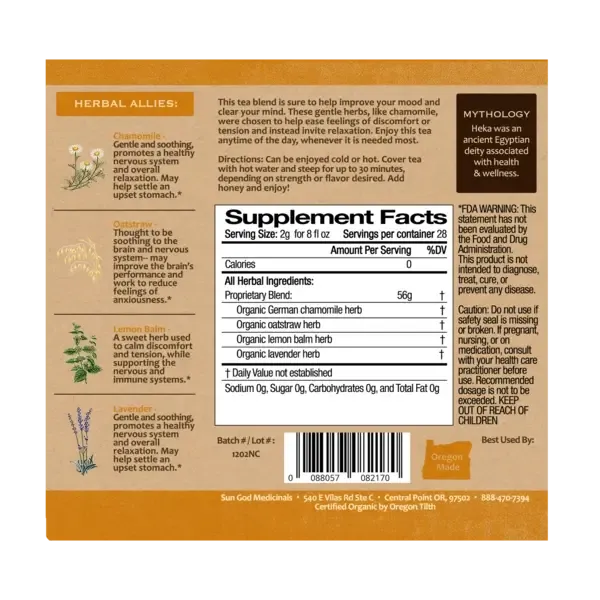 Organic Heka Serenitea Tea 2oz-Apothecary-Perfectly Natural Soap