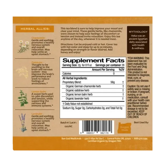 Organic Heka Serenitea Tea 2oz-Apothecary-Perfectly Natural Soap