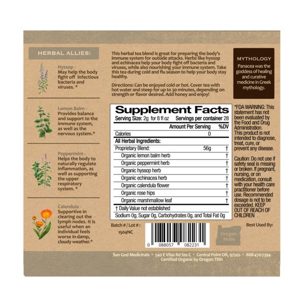 Organic Panacea Immune Defense 2oz|Sale