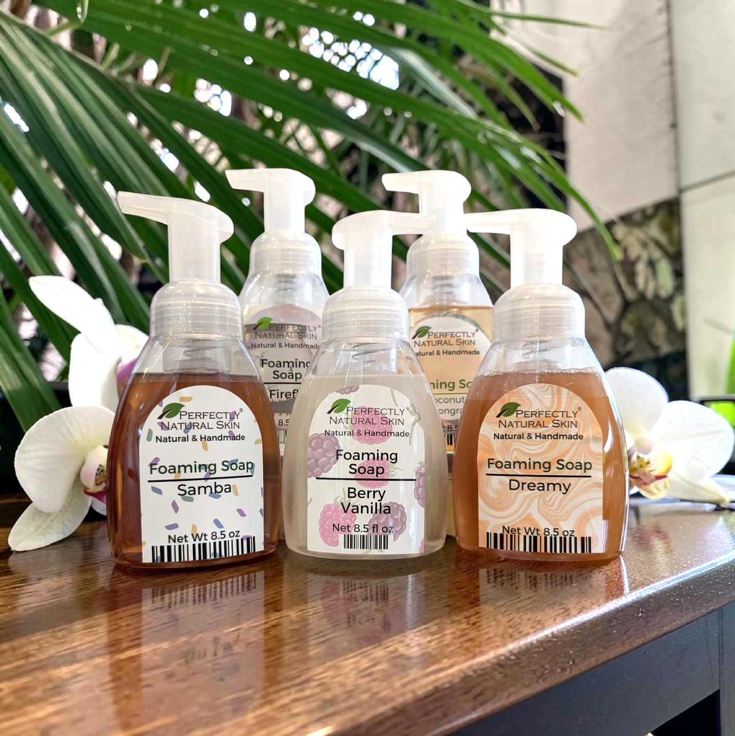 Organic Coconut & Olive Oil Liquid Foaming Soap - Choice of Scent, 8.5 oz