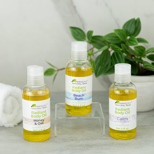 Radiant Body Oil - Choice of Scent, 4 oz-Luxury & Massage Oils-Perfectly Natural Soap