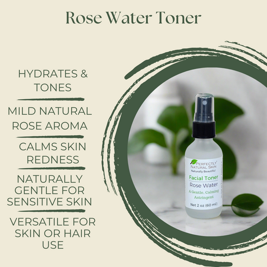 Rose Water Toner 2 oz-Facial Care-Perfectly Natural Soap