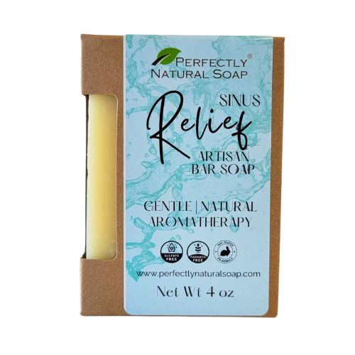 Sinus Relief Natural Soap Bar, 4 oz-Bar Soap-Perfectly Natural Soap