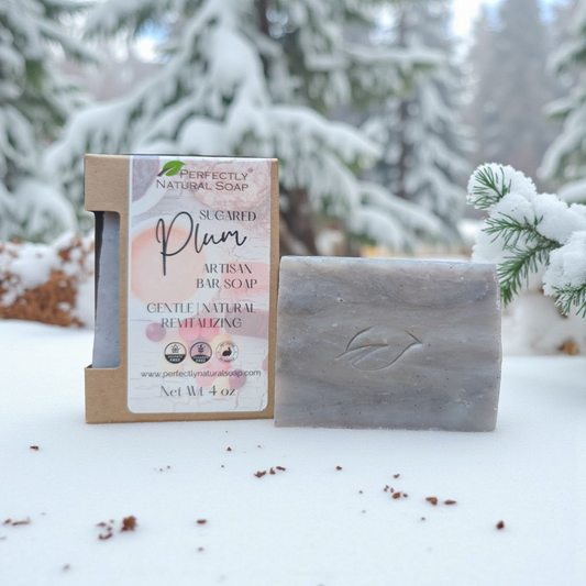 Sugared Plum Natural Handmade Bar Soap, 4 oz - Seasonal-Bar Soap-Perfectly Natural Soap