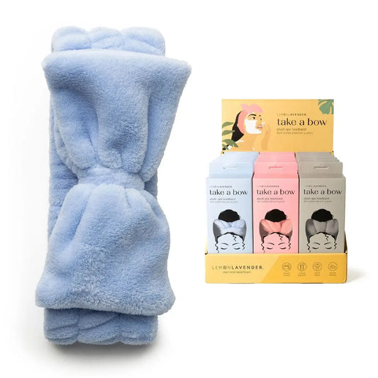 Take A Bow Ultra Plush Spa Headband, Choice of Color-Bath Accessories-Perfectly Natural Soap