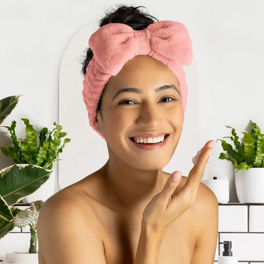 Take A Bow Ultra Plush Spa Headband, Choice of Color-Bath Accessories-Perfectly Natural Soap