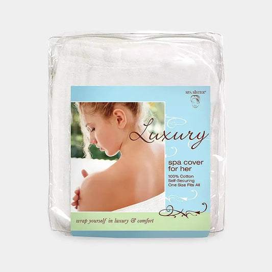Terry Spa Wrap, White-Bath Accessories-Perfectly Natural Soap