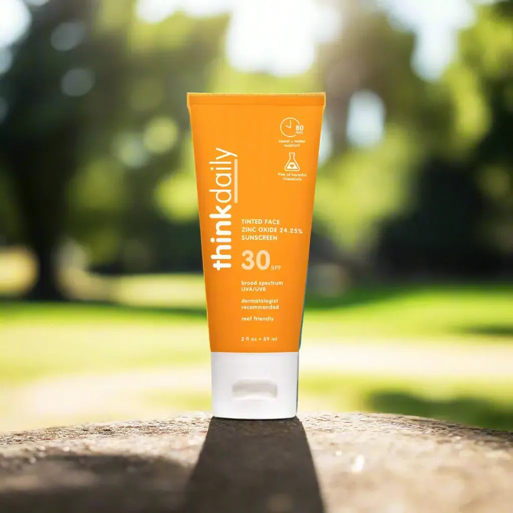 ThinkDaily Tinted Facial Mineral Sunscreen SPF 30 - 2oz-Facial Care-Perfectly Natural Soap