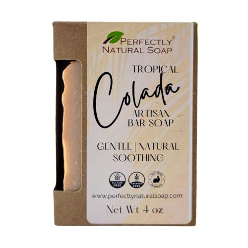 Tropical Colada Handmade Natural Bar Soap, 4 oz-Bar Soap-Perfectly Natural Soap