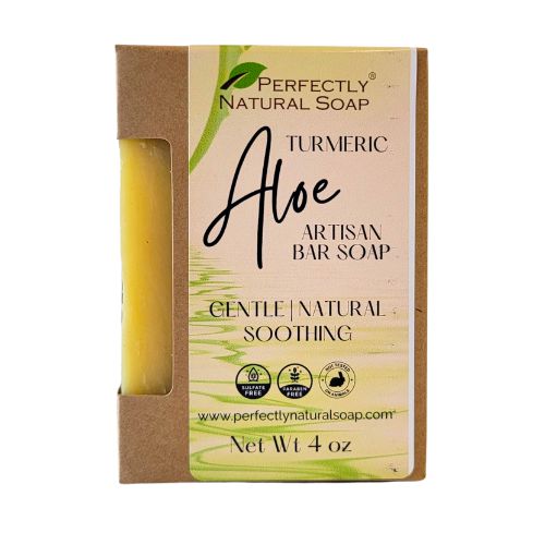 Turmeric Aloe Handmade Natural Soap Bar, 4 oz-Bar Soap-Perfectly Natural Soap
