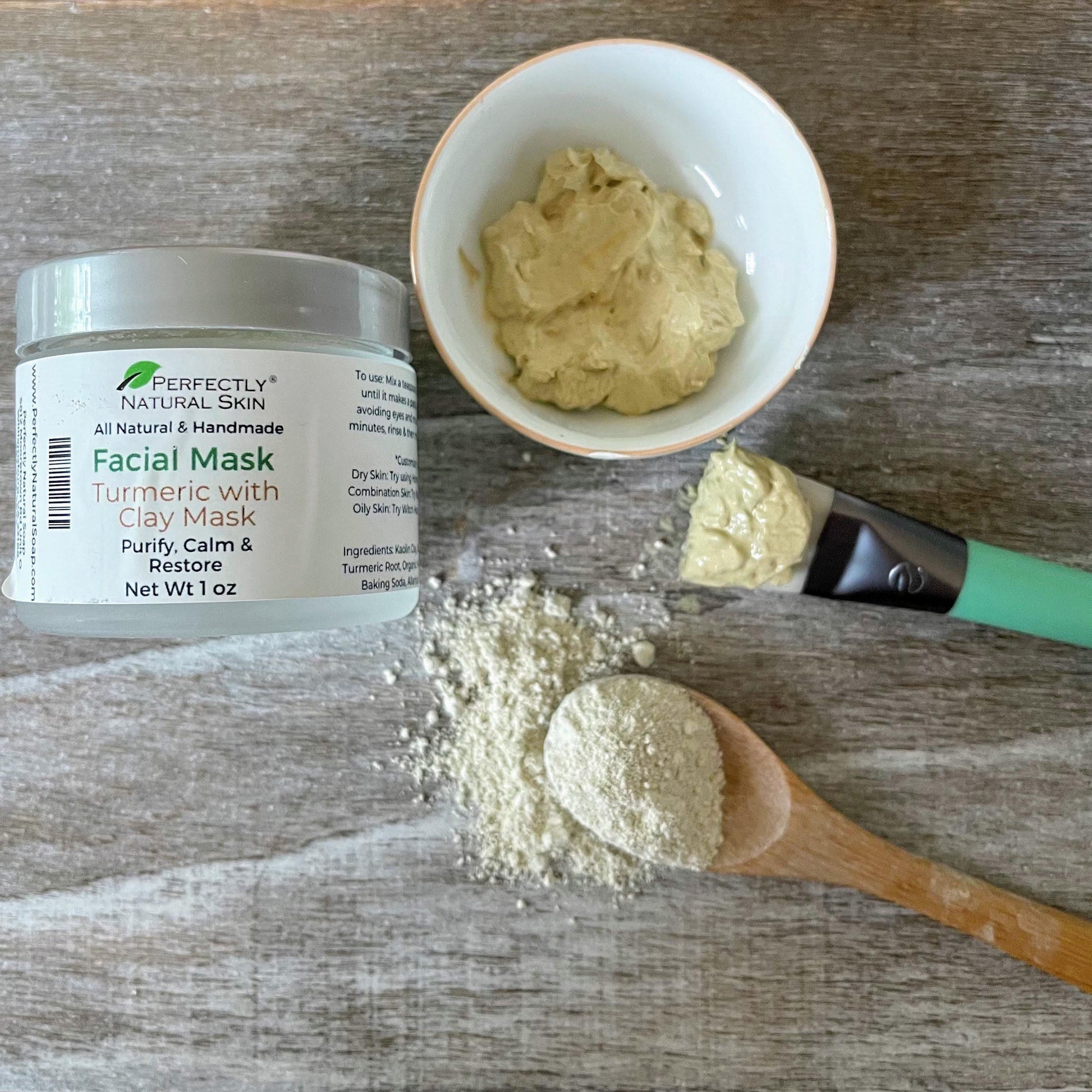 Turmeric & Clay Facial Mask-Facial Care-Perfectly Natural Soap