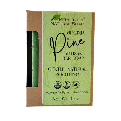 Virginia Pine Natural Handmade Bar Soap, 4 oz-Bar Soap-Perfectly Natural Soap