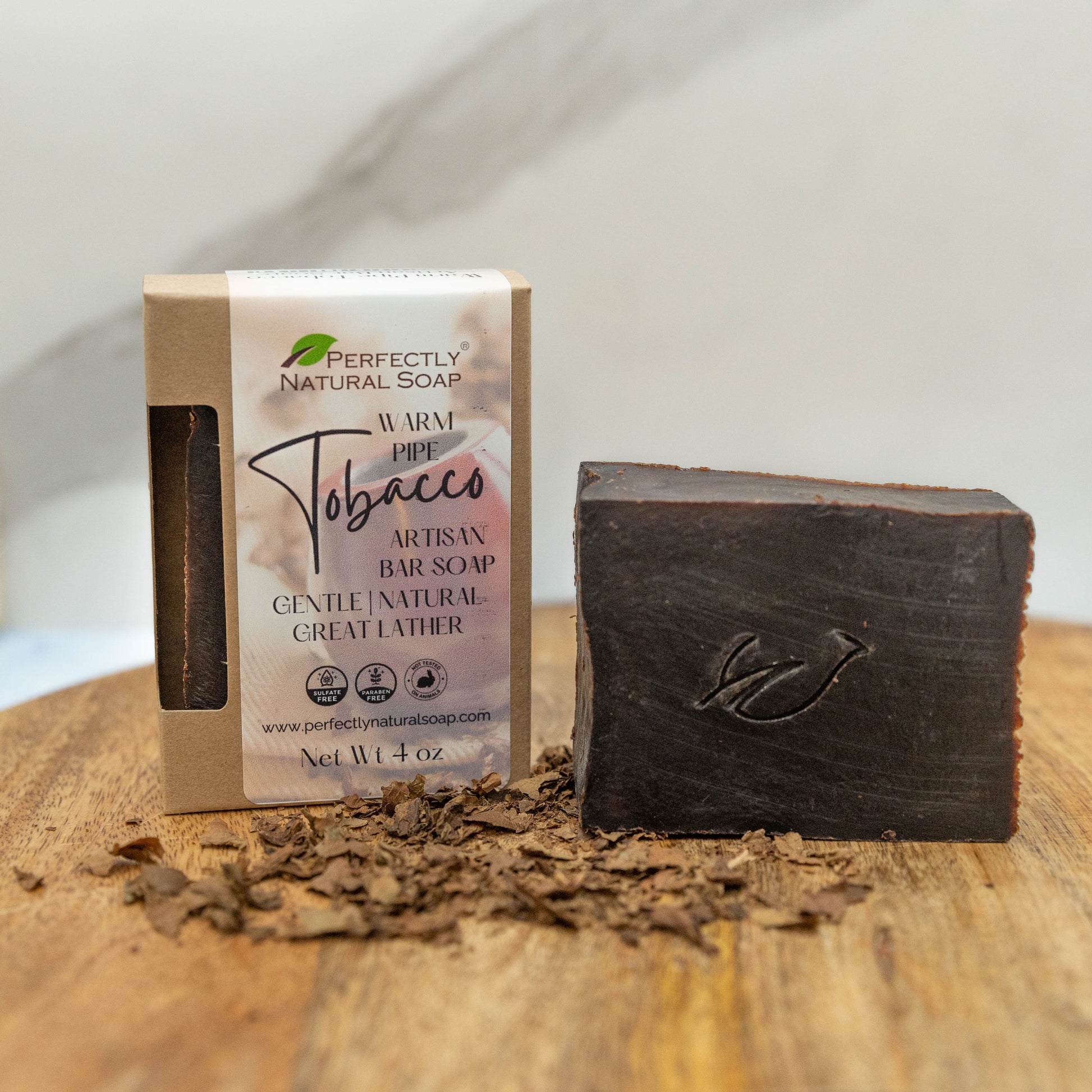Warm Pipe Tobacco Handmade Natural Soap Bar, 4 oz - Seasonal-Bar Soap-Perfectly Natural Soap