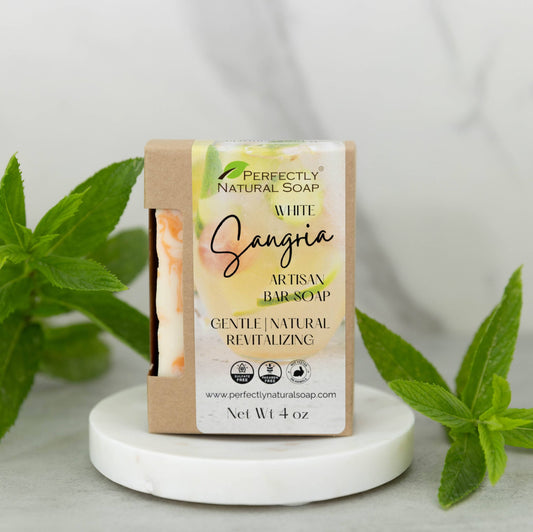 White Sangria Handmade Natural Soap Bar, 4 oz - Seasonal-Bar Soap-Perfectly Natural Soap