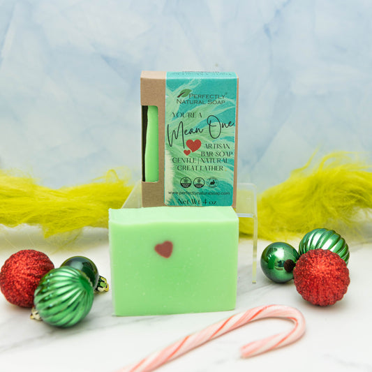 You're a Mean One Handmade Natural Soap Bar, 4 oz - Seasonal-Bar Soap-Perfectly Natural Soap