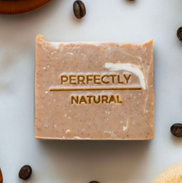 Coffeehouse Natural Soap Bar 4oz | Coffee Exfoliating Soap | Perfectly Natural|Bar Soap