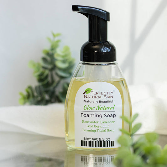 Glow Natural Rosewater Foaming Facial Soap-Facial Care-Perfectly Natural Soap